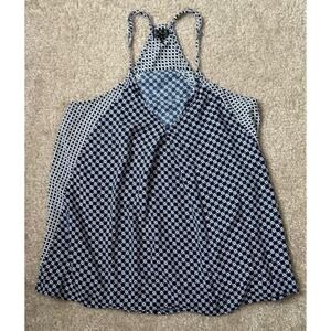 ZOA New York sleeveless blouse Blue abstract Lightweight top Women’s Size Small